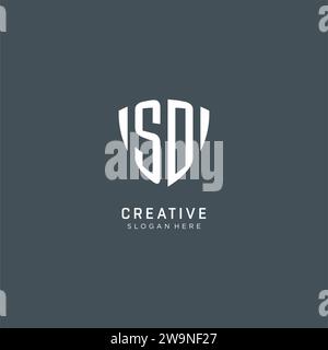 SD logo with geometric shape vector monogram design template isolated ...