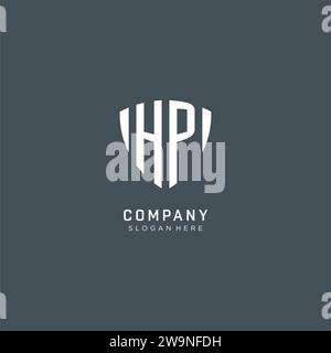 HP Monogram geometric shape style template. Monogram initial design ...