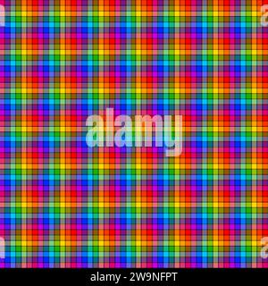 Delicate multicolored square dots seamless pattern. Soft abstract geometric pattern. Stock Photo