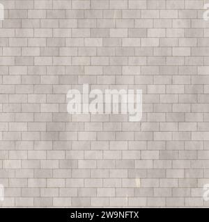 White brick seamless texture. White-grey aged brickwork background. 3d rendering digital illustration. For wallpaper, graphic web design, 3D, game. Re Stock Photo