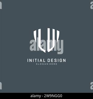 LU Monogram logo letter with simple modern shape style design. Circle ...