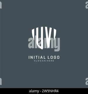Initial UV logo, clean and modern architectural and construction logo ...