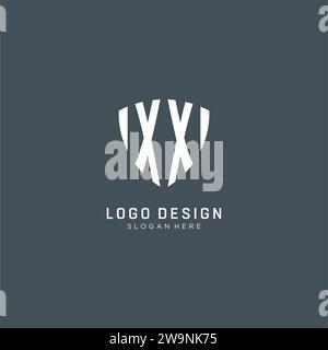 Initial XX logo, clean and modern architectural and construction logo ...