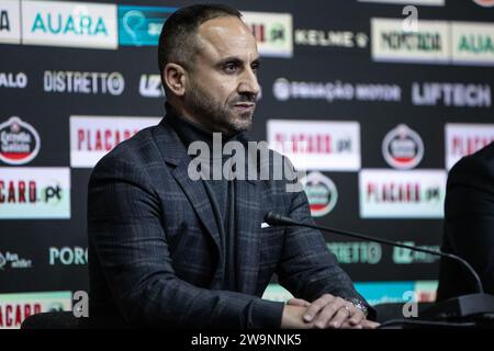 Estadio do Bessa XXI, Oporto, Portugal. 29 December, 2023. Pictured left to right, Ricardo Paiva at the Introduction of the new coach of BOAVISTA FC, Ricardo Paiva. Credit: Victor Sousa/Alamy Live News Stock Photo