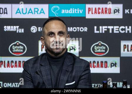Estadio do Bessa XXI, Oporto, Portugal. 29 December, 2023. Pictured left to right, Ricardo Paiva at the Introduction of the new coach of BOAVISTA FC, Ricardo Paiva. Credit: Victor Sousa/Alamy Live News Stock Photo