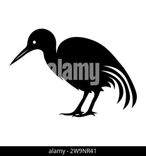 Kingfisher black vector icon on white background Stock Vector