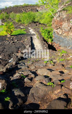 Alahaka Ramp, Puuhonua o Honaunau National Historical Park, Ala Kahakai National Historic Trail, Hawaii Stock Photo