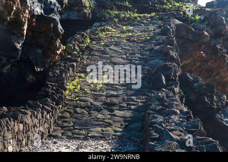 Alahaka Ramp, Puuhonua o Honaunau National Historical Park, Ala Kahakai National Historic Trail, Hawaii Stock Photo