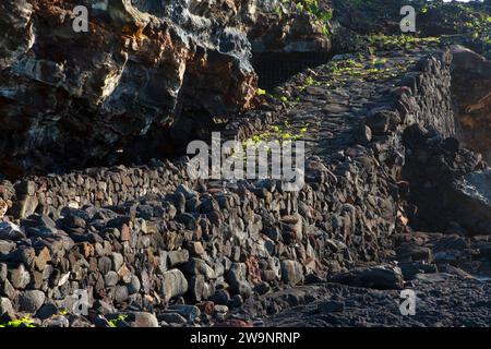 Alahaka Ramp, Puuhonua o Honaunau National Historical Park, Ala Kahakai National Historic Trail, Hawaii Stock Photo