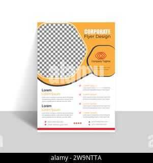 Corporate Business Flyer poster Or brochure cover design layout background, Agency and Company Business Flyer template Design Stock Vector