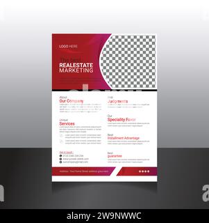 Real-estate Business Flyer poster Or brochure cover design layout background, Agency and Company Business Flyer template Design Stock Vector