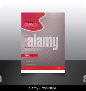 Gym Business Flyer poster Or brochure cover design layout background, Agency and Company Business Flyer template Design Stock Vector