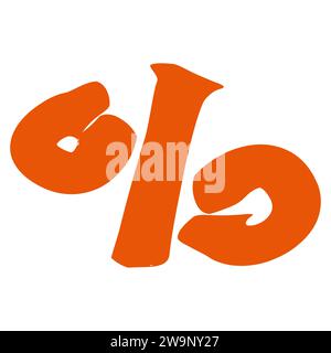 Percent sign icon. Vector Flat Hand drawn illustration isolated on White background. Design object for Infographic, Web Button, Advertisement, Marketi Stock Vector