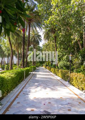 Garden of hotel Taj Mahal Lucknow. Gomti Nagar Ext Bypass Rd, Vipin Khand, Gomti Nagar, Lucknow, Uttar Pradesh 226010, Inde Stock Photo