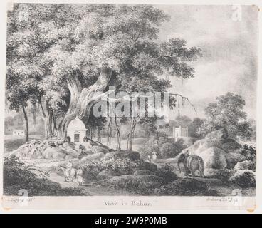 View in Behar, in an Anglo-Indian Album associated with Sir Charles D'Oyly 1953 by Sir Charles D'Oyly Stock Photo