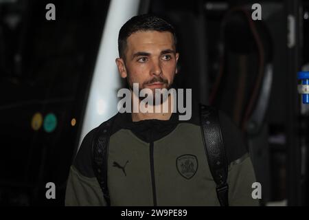 Peterborough, UK. 29th Dec, 2023. Adam Phillips #30 of Barnsley arrives during the Sky Bet League 1 match Peterborough United vs Barnsley at Weston Homes Stadium, Peterborough, United Kingdom, 29th December 2023 (Photo by Alfie Cosgrove/News Images) in Peterborough, United Kingdom on 12/29/2023. (Photo by Alfie Cosgrove/News Images/Sipa USA) Credit: Sipa USA/Alamy Live News Stock Photo