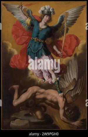 Saint Michael the Archangel 1889 by Ignacio de Ries Stock Photo