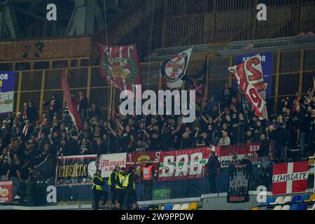 Naples, Italy. 29th Dec, 2023. Supporters of AC Monza during the serie A Tim match between SSC Napoli and AC Monza at Stadio Diego Armando Maradona on December 29, 2023 in Naples, Italy Credit: Giuseppe Maffia/Alamy Live News Stock Photo