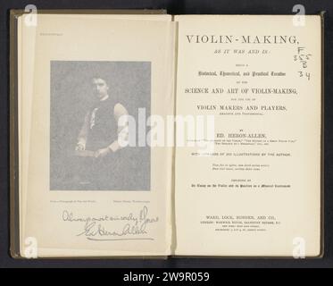 Violin-making as it was and is : being a historical, theoretical, and practical treatise on the science and art of violin-making, for the use of violin makers and players, amateur and professional, 1885 book  London cardboard. paper. linen (material) printing / etching Stock Photo