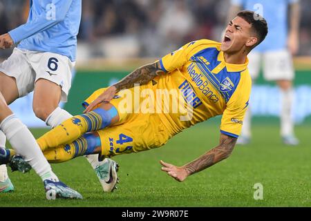 Rome, Italy. 29th Dec, 2023. Enzo Barrenechea of Frosinone during the Serie A football match between SS Lazio and Frosinone Calcio at Olimpico stadium in Rome (Italy), December 29th, 2023. Credit: Insidefoto di andrea staccioli/Alamy Live News Stock Photo