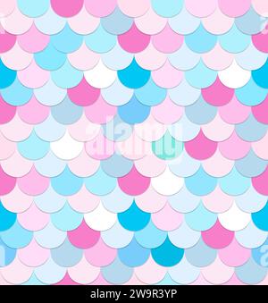 Pink and blue color scales, Seamless pattern, Fish scales background texture Stock Vector
