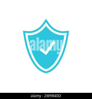 Shield security protection symbol. From blue icon set. Stock Vector