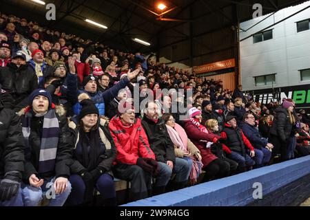 Peterborough, UK. 29th Dec, 2023. Barnsley FC fans during the Sky Bet League 1 match Peterborough United vs Barnsley at Weston Homes Stadium, Peterborough, United Kingdom, 29th December 2023 (Photo by Mark Cosgrove/News Images) in Peterborough, United Kingdom on 12/29/2023. (Photo by Mark Cosgrove/News Images/Sipa USA) Credit: Sipa USA/Alamy Live News Stock Photo