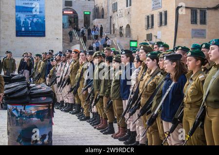 Induction ceremony for new graduates of the IDF officer school. The ...