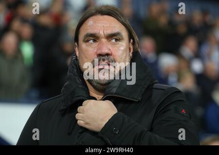 Daniel Farke manager of Leeds United during the Sky Bet Championship match West Bromwich Albion vs Leeds United at The Hawthorns, West Bromwich, United Kingdom, 29th December 2023  (Photo by Gareth Evans/News Images) Stock Photo