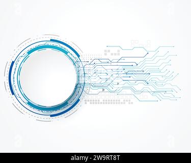 Digital technology banner with circuit diagram 2354 Stock Vector