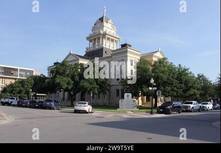 Belton, TX - June 7, 2023: Historic Bell County Courthouse Located in Downtown Belton Texas Stock Photo