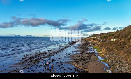 View of Croy beach South Ayrshire in winter Stock Photo