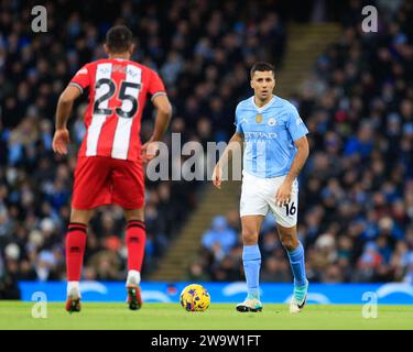 Manchester, UK. 30th Dec, 2023. Rodri of Manchester City in action, during the Premier League match Manchester City vs Sheffield United at Etihad Stadium, Manchester, United Kingdom, 30th December 2023 (Photo by Conor Molloy/News Images) in Manchester, United Kingdom on 12/30/2023. (Photo by Conor Molloy/News Images/Sipa USA) Credit: Sipa USA/Alamy Live News Stock Photo