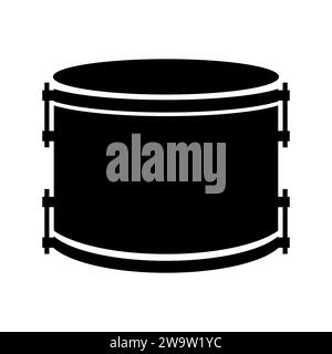 Drum glyph icon, music and beat, percussion instrument sign, vector ...