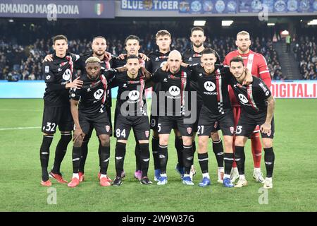 Naples, Italy. 29th Dec, 2023. The formation of Monza the Serie A match between SSC Napoli vs AC Monza at Diego Armando Maradona Stadium Credit: Independent Photo Agency/Alamy Live News Stock Photo