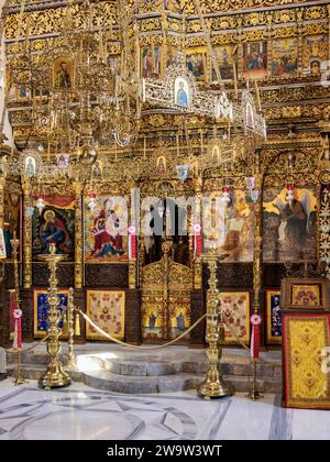 Agia Triada Monastery, interior, Akrotiri Peninsula, Chania Region, Crete, Greece Stock Photo