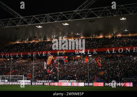 Genoa, Italy. 29th Dec, 2023. Genoa CFC fans prior to the Serie A match at Luigi Ferraris, Genoa. Picture credit should read: Jonathan Moscrop/Sportimage Credit: Sportimage Ltd/Alamy Live News Stock Photo
