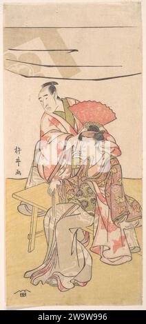 The Second Bando Mitsugoro in the Role of Soga no Juro Sukenari 1918 by Kinei Stock Photo