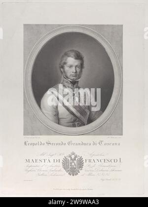 Oval portrait of Leopold II, Grand Duke of Tuscany 1941 by Leopold II, Grand Duke of Tuscany Stock Photo