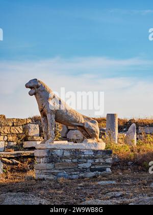 The Terrace of the Lions at sunset, Delos Archaeological Site, UNESCO ...