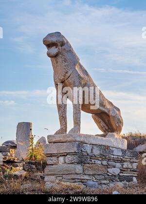 The Terrace of the Lions at sunset, Delos Archaeological Site, UNESCO ...