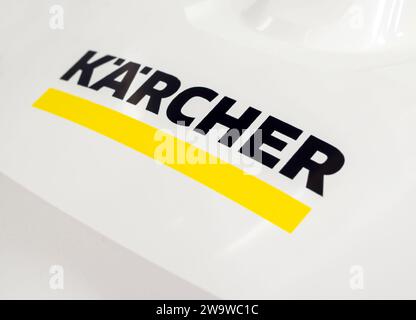 Voronezh - Russia, December 25, 2022: Karcher logo on the product Stock Photo
