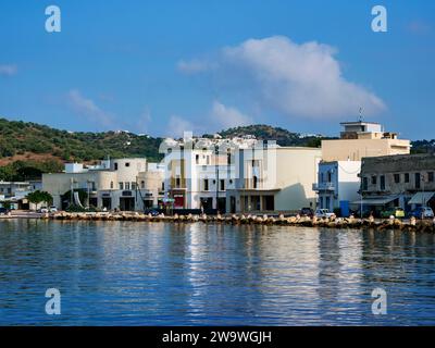 Lakki Town Waterfront, Leros Island, Dodecanese, Greece Stock Photo