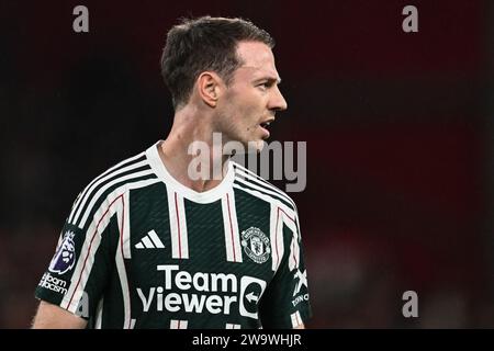 Nottingham, UK. 30th Dec, 2023. Jonny Evans of Manchester United during the Premier League match Nottingham Forest vs Manchester United at City Ground, Nottingham, United Kingdom, 30th December 2023 (Photo by Craig Thomas/News Images) Credit: News Images LTD/Alamy Live News Stock Photo