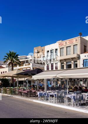 Chora Waterfront, Naxos City, Naxos Island, Cyclades, Greece Stock Photo