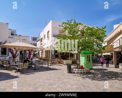 Street of Skala, Patmos Island, Dodecanese, Greece Stock Photo