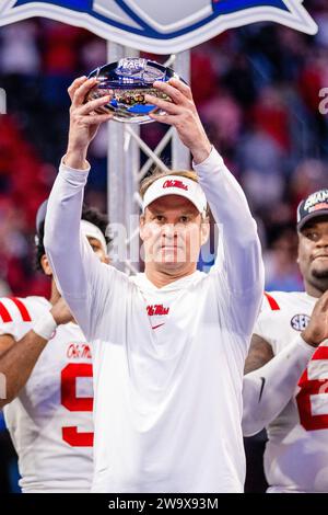 Mississippi Head Coach Lane Kiffin Waves To Fans During The Walk Of ...