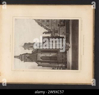 View of the Schillerplatz and the Stiftskirche in Stuttgart, Germany, Georg Maria Eckert, c. 1870 - in or before 1875 photomechanical print  Stuttgart paper collotype square, place, circus, etc.. church (exterior) Schillerplatz. Collegiate church Stock Photo