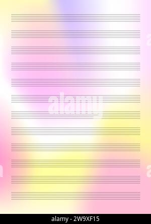 Melody note template. Colorful Abstract background. Stock Vector