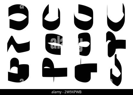 Set of hand drawn doodle shape design and infographics vector. Stock Vector